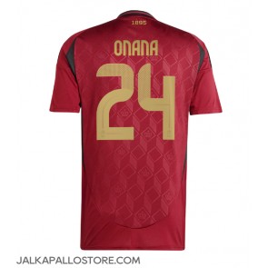 Belgia Amadou Onana #24 Kotipaita EM-Kisat 2024 Lyhythihainen